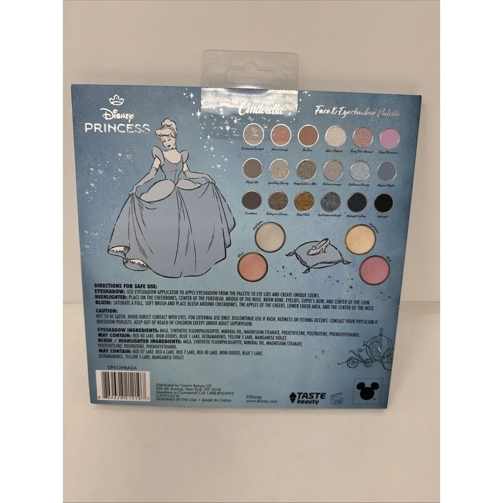 New Disney Princess - CINDERELLA  - 22 Color Face &Eyeshadow Palette - Full Size